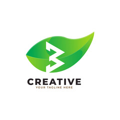 Nature Green Leaf Letter B Logo Design. monogram logo. Green Leaves Alphabet Icon. Usable for Business, Science, Healthcare, Medical and Nature Logos.Flat Vector Logo Design Template Element. Eps10 