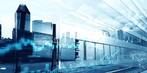 Global financial markets concept. . Mixed media