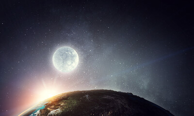 Image of outer space. . Mixed media