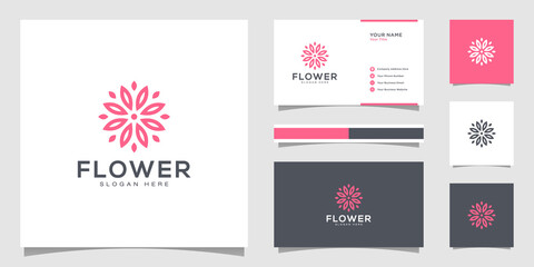 Fototapeta na wymiar nature flower logo premium vector