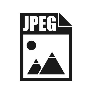 Jpeg File Icon, Flat Design Style