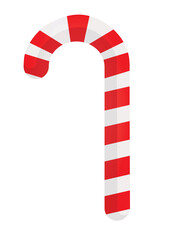Fototapeta na wymiar Red and white candy cane, vector