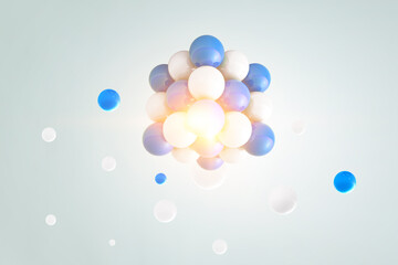 Science concept with sphere model