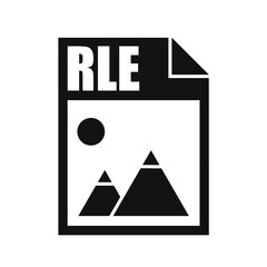 RLE File Icon, Flat Design Style