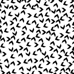 Geometric pattern with black and white. Memphis style. For fabric, page, web.