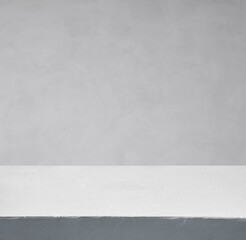 Table concrete on wall background.for product display or key visual design