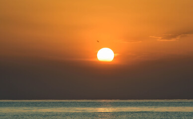 sunset over the sea