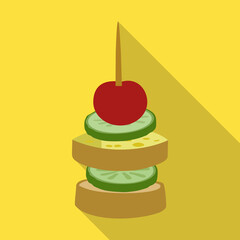Canape vector icon.Flat vector icon isolated on white background canape .