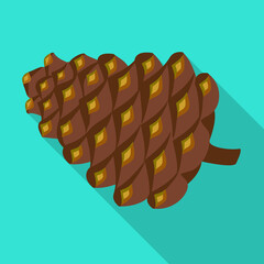 Pineof cone vector icon.Flat vector icon isolated on white background pine of cone.