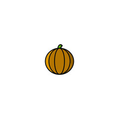 Cute Pumpkin Cartoon Character Vector Illustration Design. Outline, Cute, Funny Style. Recomended For Children Book, Cover Book, And Other.