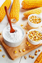 Starch and corn cob