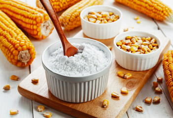 Starch and corn cob - 425334160
