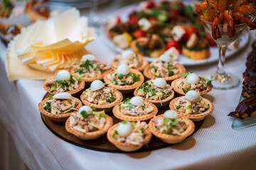 buffet buffet restaurant canapes food