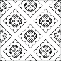  Geometric vector pattern with triangular elements. Seamless abstract ornament for wallpapers and backgrounds. Black and white colors. 