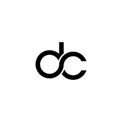Simple abstract design infinity initial letter DC