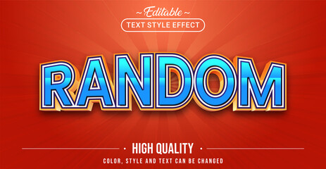 Editable text style effect - Random text style theme. © Rtn_Studio