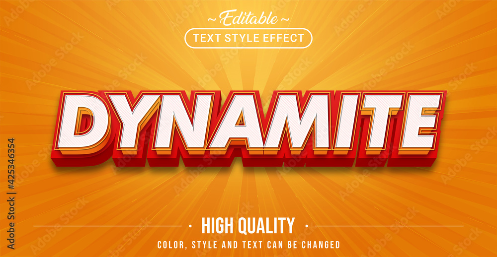 Aufkleber Editable text style effect - Dynamite text style theme.