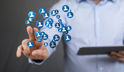 conference Digital Network and data concept