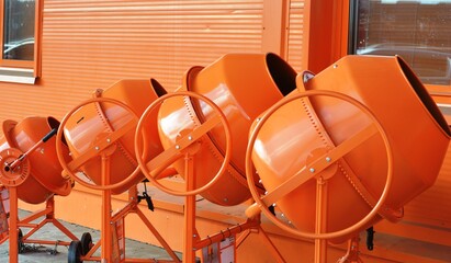 Construction concrete mixer is sold in a construction supermarket