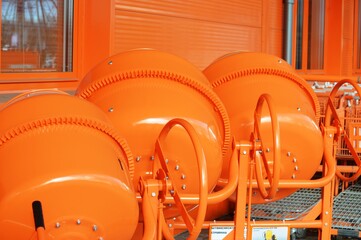 Construction concrete mixer is sold in a construction supermarket