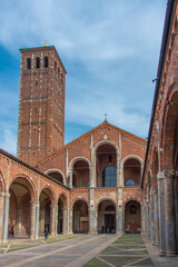 Basilica di Sant'Ambrogio, una delle chiese più antiche di Milano, Italia.