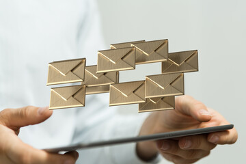 email marketing concept, send e-mail or newsletter.