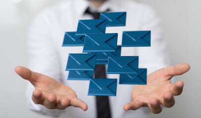 email marketing concept, send e-mail or newsletter.