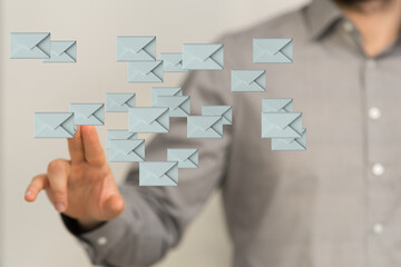 Email Technology Concept with icons symbol