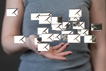 Email Technology Concept with icons symbol