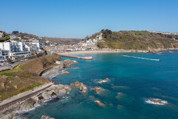 Aerial photograph of Looe, Cornwall, England.