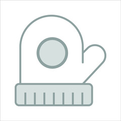 gloves icon, modern style Christmas and New Year line icon, Isolated winter holiday symbols