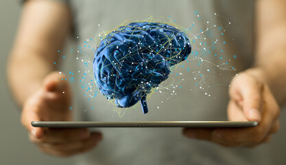 intelligence brain ai digtal 3d artificial intelligence
