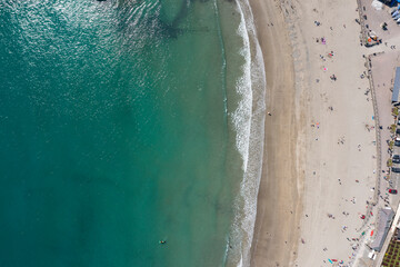 Aerial photograph of Looe, Cornwall, England.
