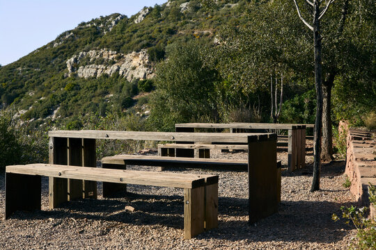 Picnic area in the mountains