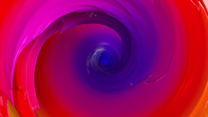 Bright swirl with spiral 3d render rotation. Center of futuristic hurricane with swirling seawater layers and dynamic spinning effect. Powerful typhoon with deep suction abyss.
