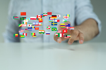 International Flag Display Of Various Countries