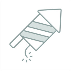 firework icon, modern style Christmas and New Year line icon, Isolated winter holiday symbols