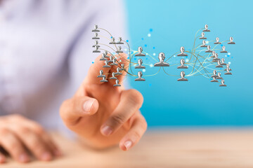 hierarchy connection team group digital