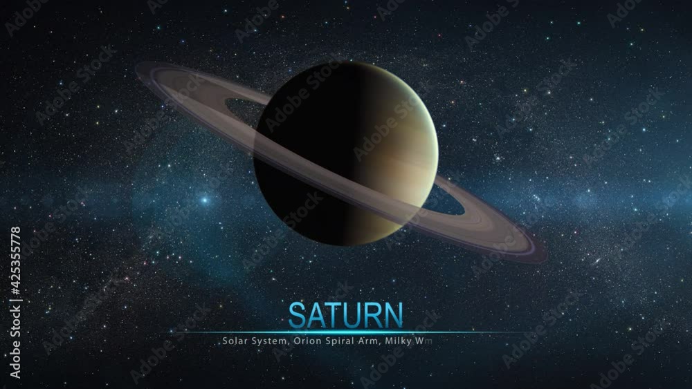 Canvas Prints saturn - high resolution 3d video presents planets of the solar system.