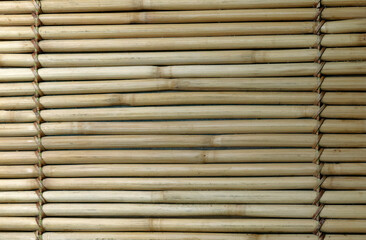 bambusmatte, getrocknet und zusammen geknüpft, handarbeit, asiatisch, close-up, unterlage  