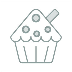 ice cream icon, modern style Christmas and New Year line icon, Isolated winter holiday symbols