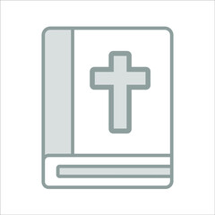 Catholicism icon, modern style Christmas and New Year line icon, Isolated winter holiday symbols