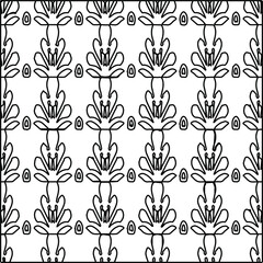  Geometric vector pattern with triangular elements. Seamless abstract ornament for wallpapers and backgrounds. Black and white colors. 