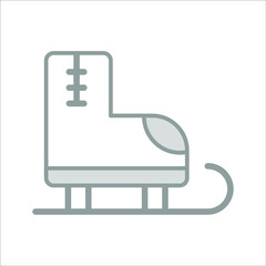 skating icon, modern style Christmas and New Year line icon, Isolated winter holiday symbols