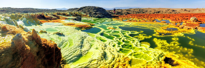 Site volcanique de Dallol au nord de l'Ethiopie