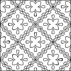 Geometric vector pattern with triangular elements. Seamless abstract ornament for wallpapers and backgrounds. Black and white colors. 