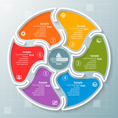 Abstract 3D Paper Infographics. Business template .Vector illustration