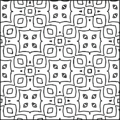  Geometric vector pattern with triangular elements. Seamless abstract ornament for wallpapers and backgrounds. Black and white colors. 