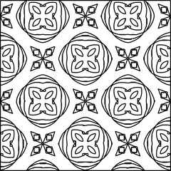  Geometric vector pattern with triangular elements. Seamless abstract ornament for wallpapers and backgrounds. Black and white colors. 