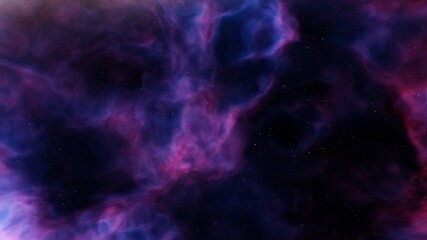 Fototapeta na wymiar Space background with realistic nebula and shining stars 3d render